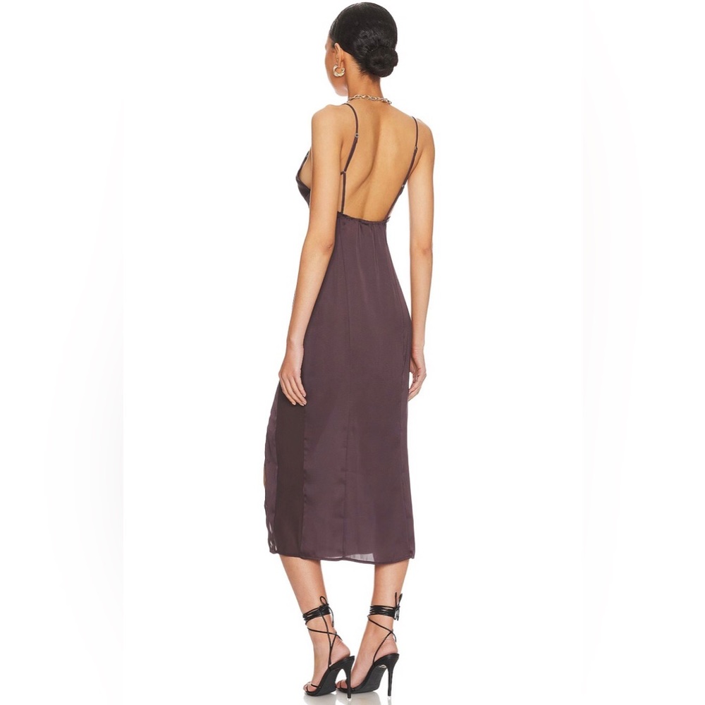 Free People City Cool Midi Slip Chocolate Merlot - Picture 5 of 6